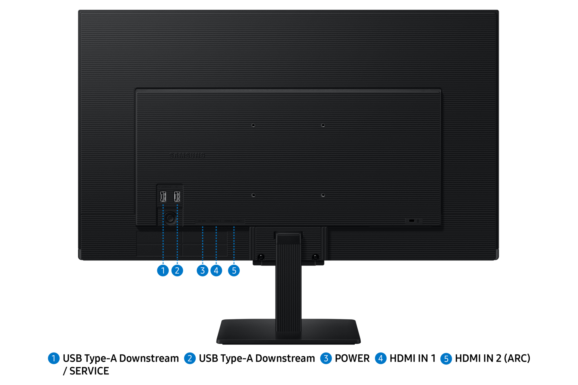27"/32" Smart Monitor M5 M50F FHD (Black) Detail-Connectivity2 Black 