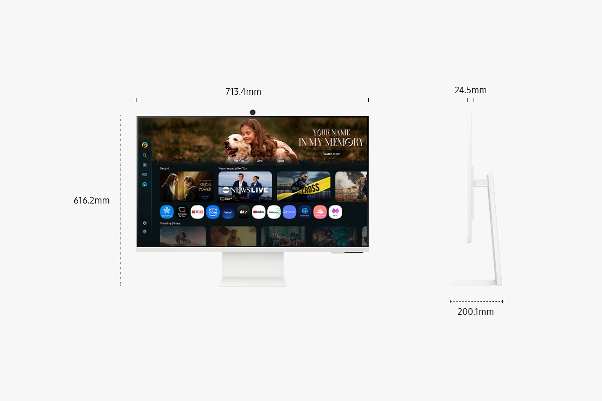 32" Smart M8 M80F 4K Skjerm White