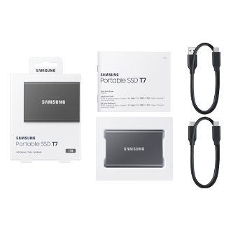 Bärbar SSD T7 USB 3.2 1TB (Grå) Gray