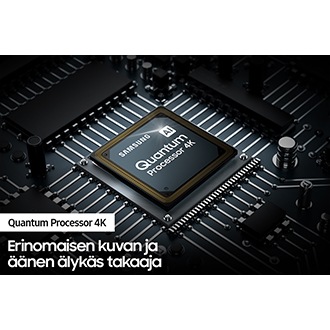 QLED TV Q70A -mallissa on Samsungin tehokas Quantum Processor 4K -suoritin, joka parantaa sisältöä.