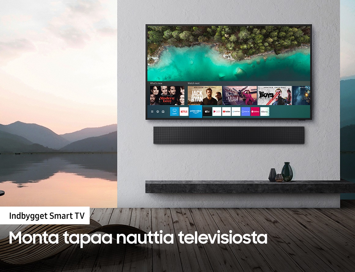 The Terrace -televisiolla voi käyttää useita Smart TV -sovelluksia ulkona
