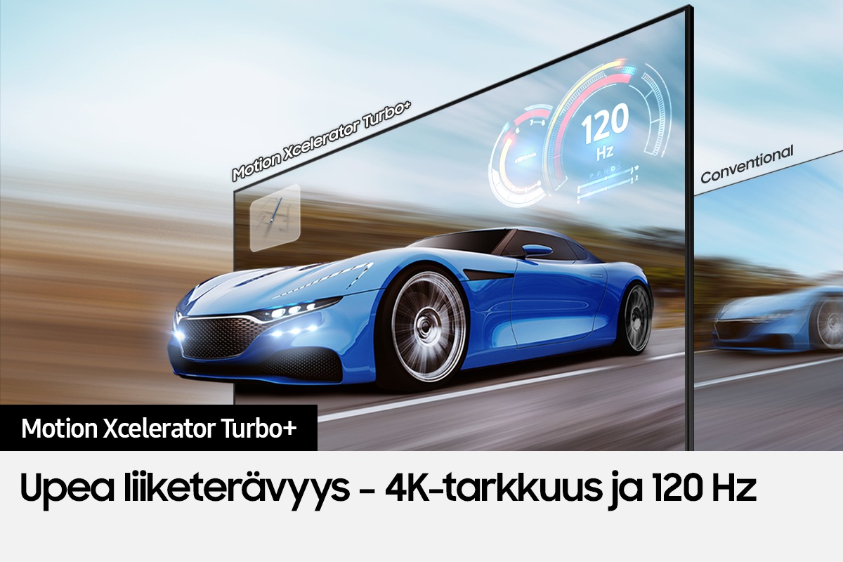 QLED TV Q70A -mallin Motion Xcelerator Turbo+ -tekniikka näyttää pelin kuvan selkeänä.