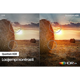 QLED TV Q60A näyttää, miten SDR- ja Quantum HDR -kuva eroavat toisistaan yksityiskohdissa