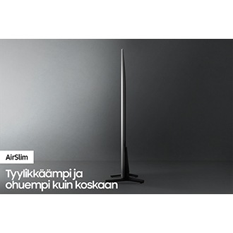 QLED TV Q60A sivuprofiilissa esitellen erittäin ohutta QLED TV AirSlim -muotoilua