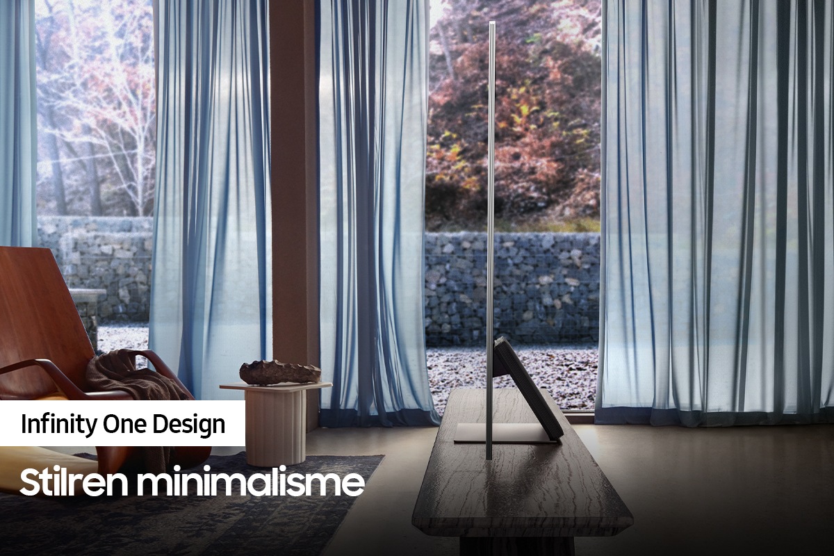 QLED TV QN800A -television Infinity One Design -muotoilu ja jalusta esittelyssä