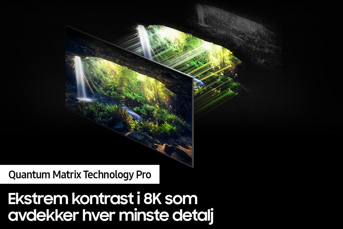 QLED TV QN800A ja sen Quantum Matrix Technology Pro -tekniikka näyttävät tummimmat ja kirkkaimmat kohtaukset yksityiskohtaisina