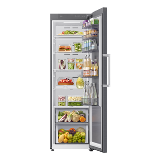 Jääkaappi One Door Auto Open Door 186cm Front-Open-With-Food Silver 