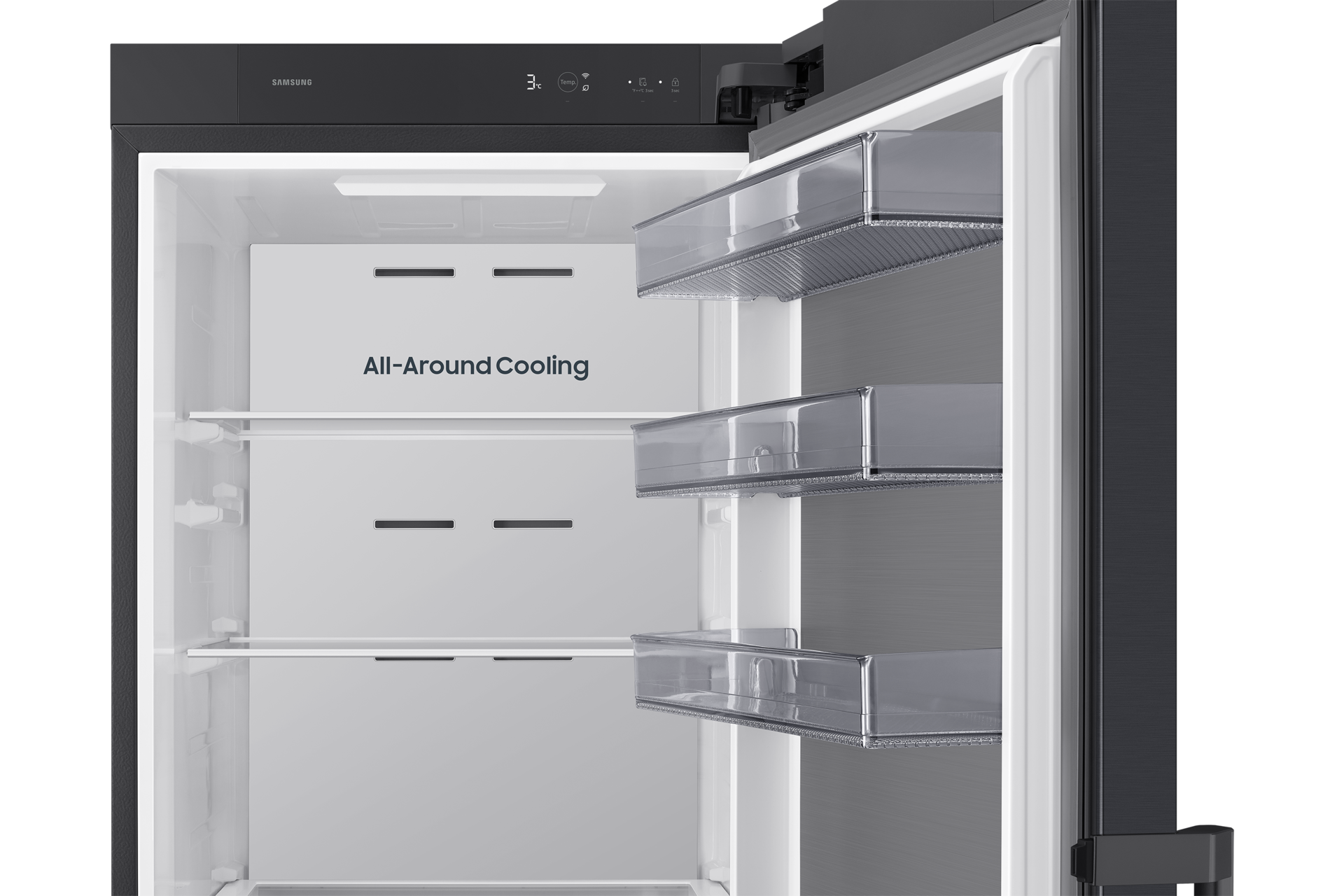Jääkaapit ja pakastimet One Door AI precise cooling 186cm Detail-White-Duct Black 