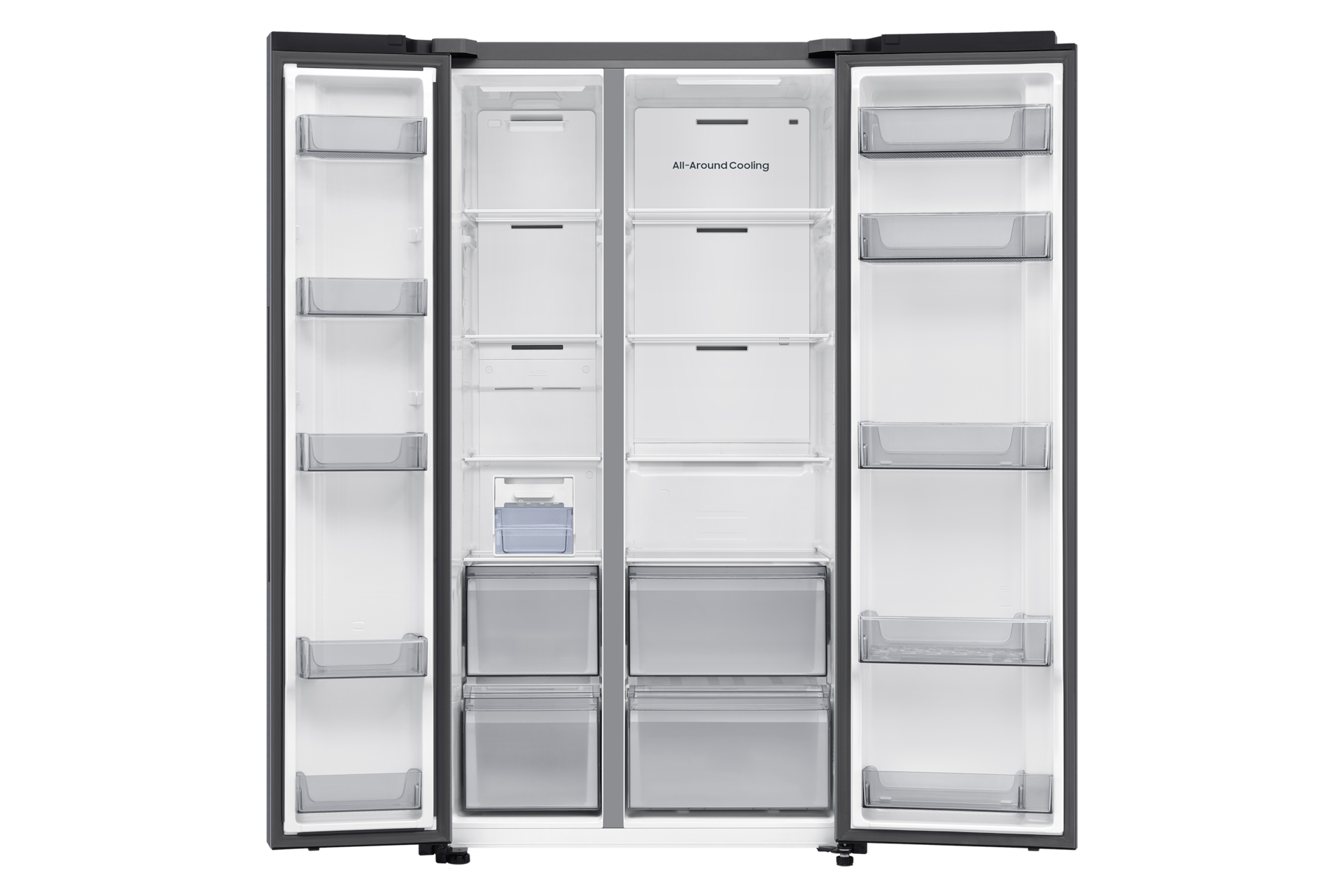 Jääkaappi ja pakastin Side‑by‑Side AI Energy Mode 178 cm Front-Open-without-food Silver 