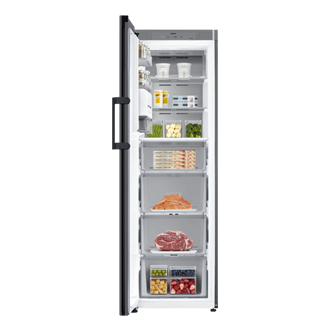 Bespoke Pakastin, jossa Metal Cooling 186 cm Front-Open-With-Food Clean Black 