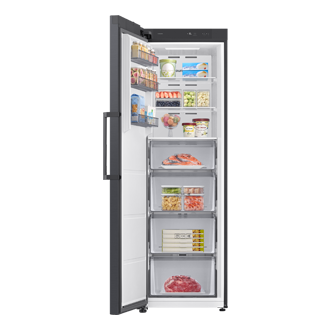 Jääkaappi One Door Precise Cooling 186 cm Front-Open-With-Food1 Black 