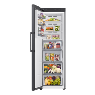 Jääkaappi One Door Precise Cooling 186 cm Front-Open-With-Food2 Black 