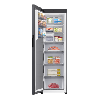 Pakastimet One Door Auto Open Door 186cm Front-Open-With-Food1 Black 