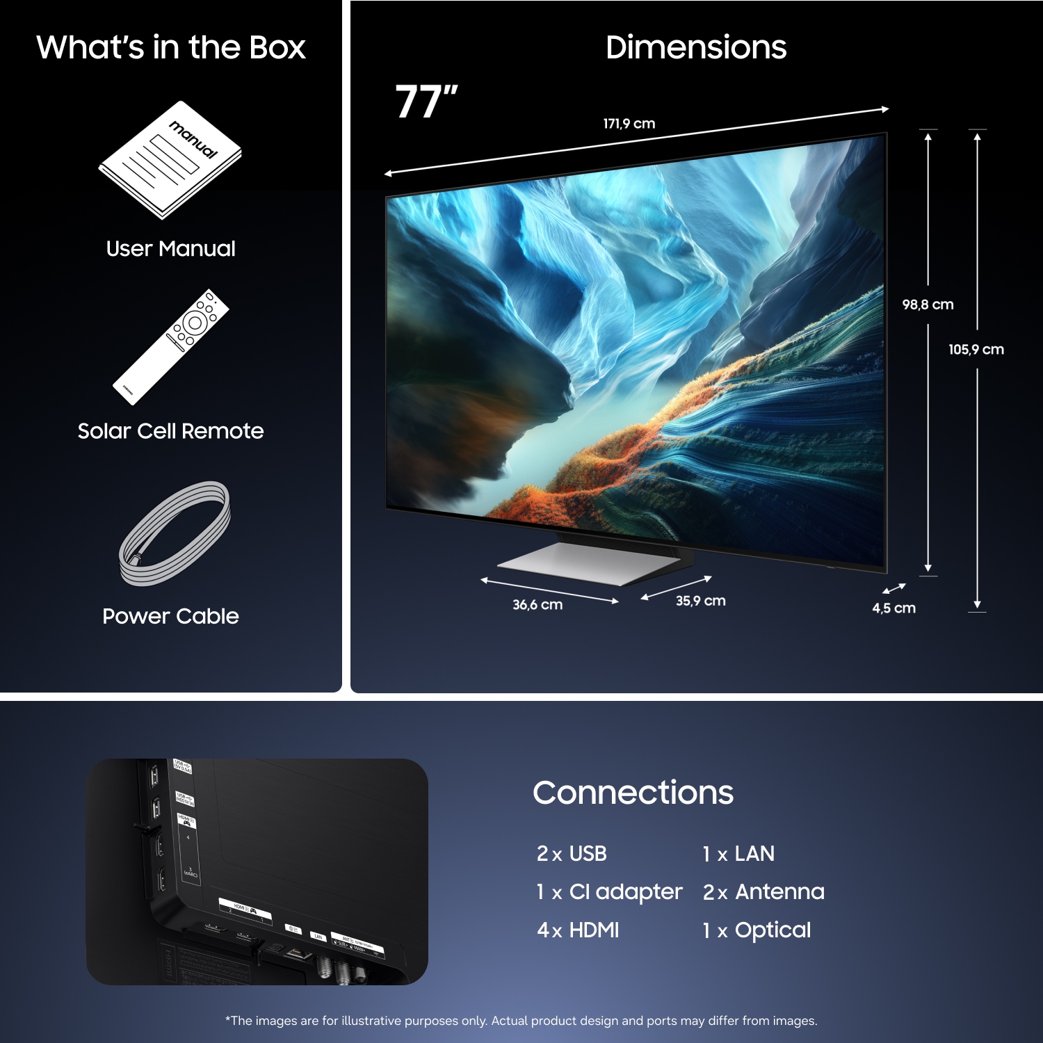 77" OLED S92H 4K Samsung Vision AI Smart TV (2026) Graphite