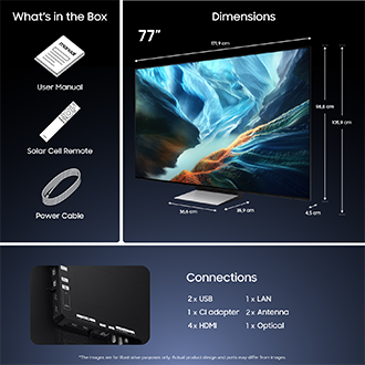 77" OLED S92H 4K Samsung Vision AI Smart TV (2026) Graphite
