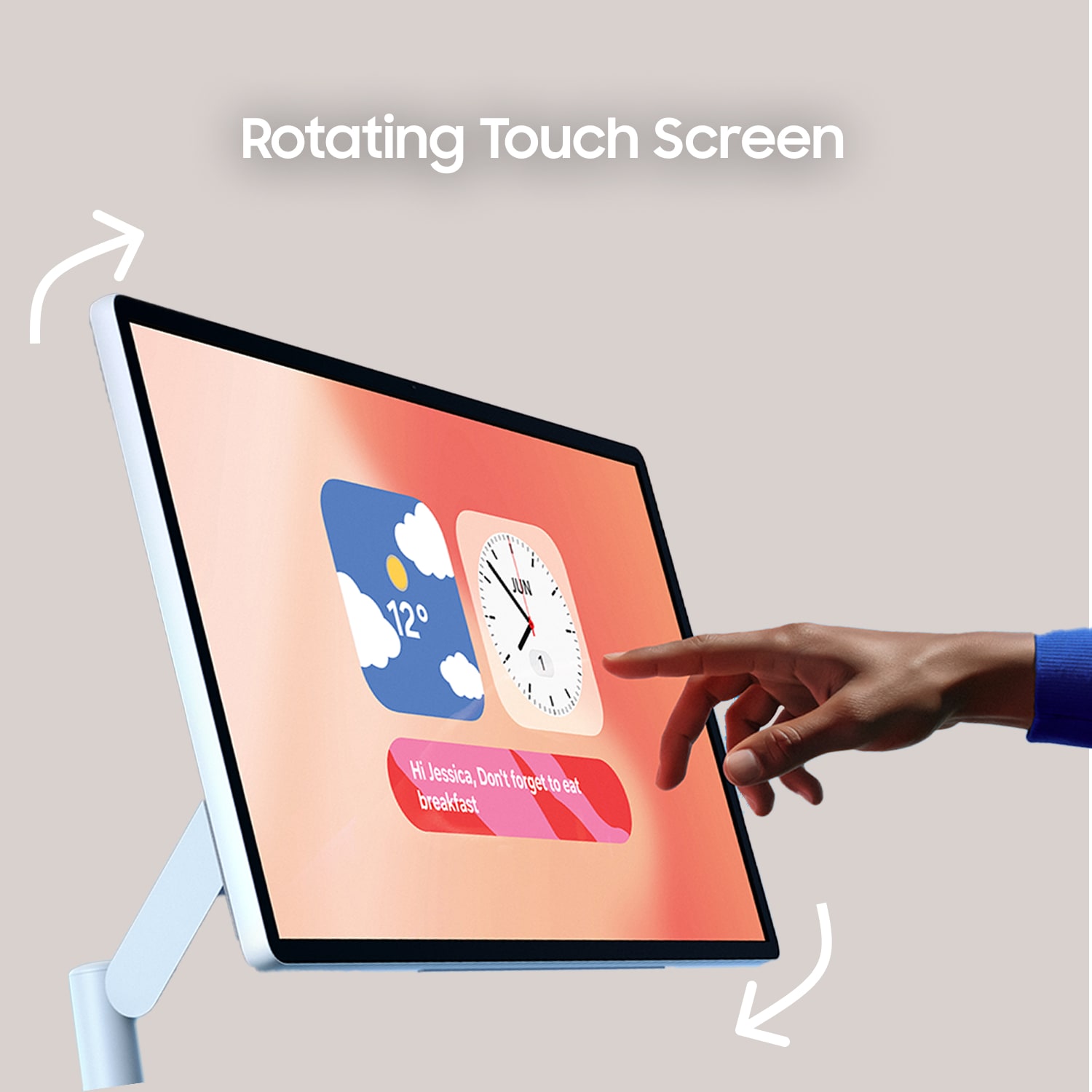 [Pérs~óñ íñ~térá~cts w~íth T~hé Mó~víñg~stýl~é plá~céd ó~ñ á fl~át sú~rfác~é wít~h thé~ íñté~grát~éd kí~ck-st~áñd. F~éél í~t.]