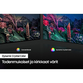 Crystal UHD TV AU9000:n Dynamic Crystal Color -tekniikka tuottaa kattavan värien kirjon