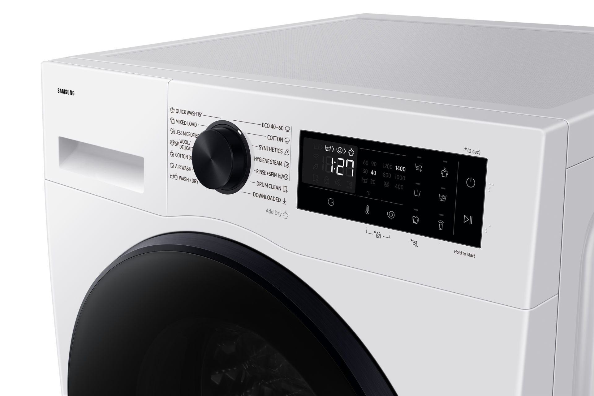 11kg WD5000D Combo with SmartThings AI Energy Mode and AI Ecobubble™ Panel-Control White 