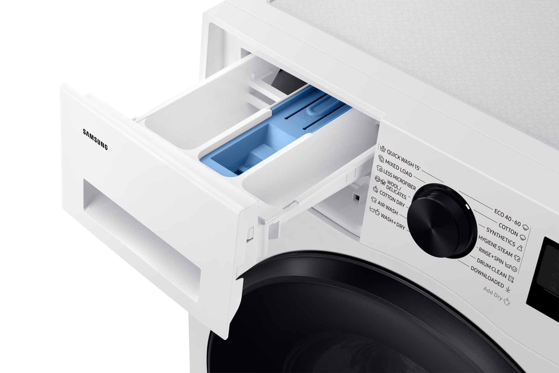 11kg WD5000D Combo with SmartThings AI Energy Mode and AI Ecobubble™ Detail White 
