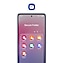Galaxy A53 5G seen from the front, displaying the apps inside Secure Folder, including Gallery, Contacts, My Files and more. Each app icon has a small Secure Folder icon attached at the bottom right. Above the smartphone is a larger Secure Folder icon.