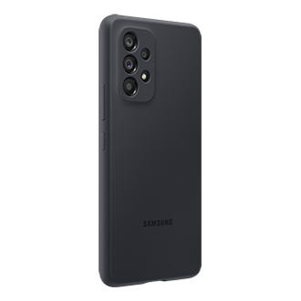 Convient pour Samsung Galaxy A53 5G coque silicone lisse verre trempé 9H  noir