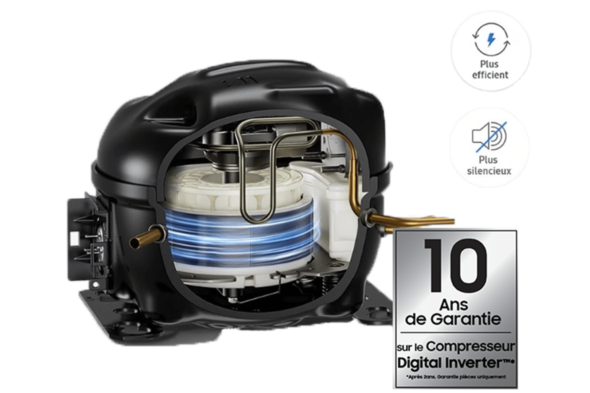 Bespoke AI Réfrigétateur Combiné Encastrable Twin Cooling 389L Blanc