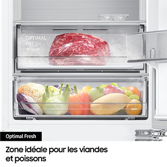 Réfrigérateur combiné intégrable, 267 L - E - BRB70F26DES0 Blanc