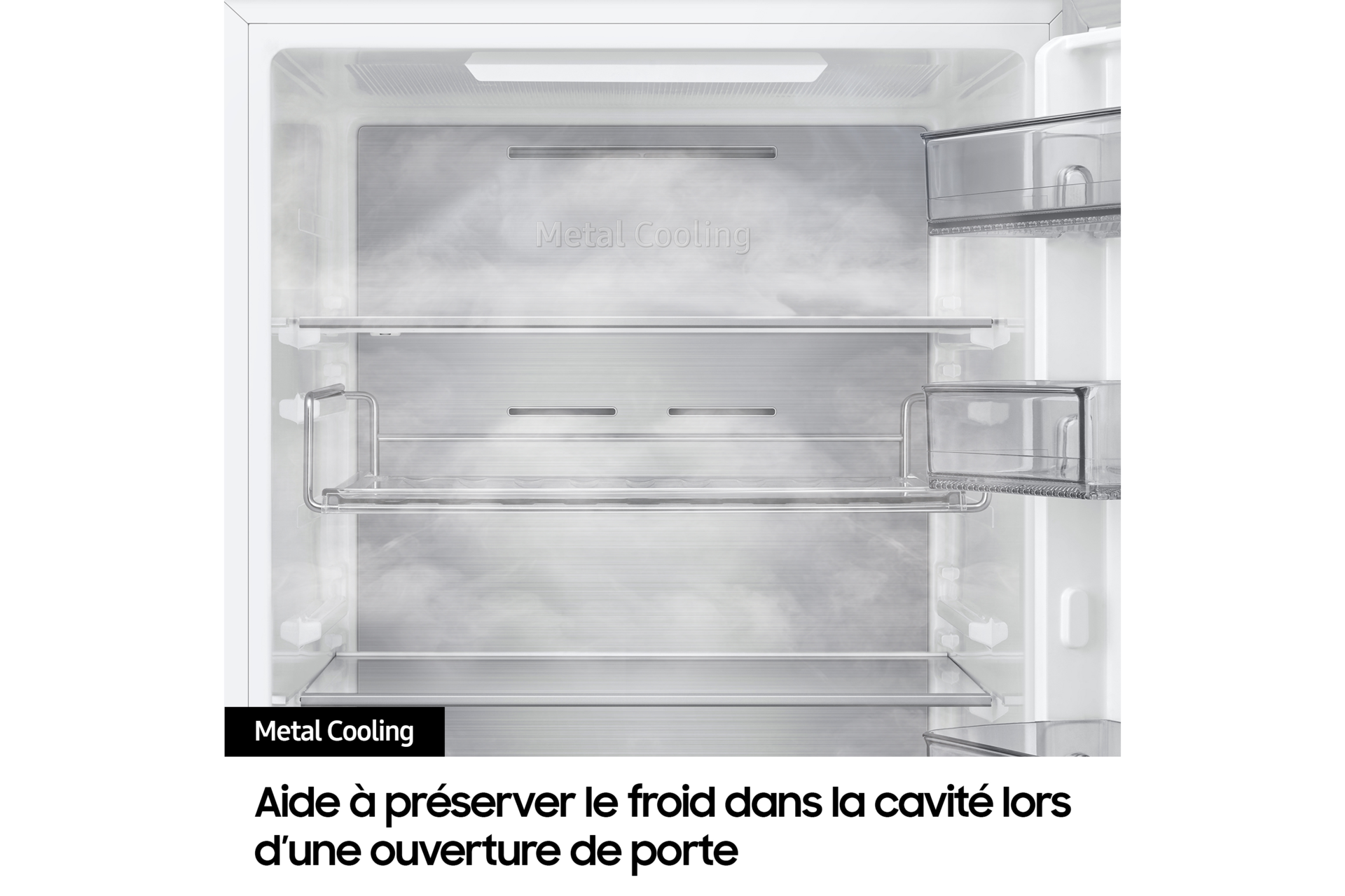 Réfrigérateur Combiné Encastrable Samsung Bespoke AI - Zone convertible - 298L - Classe D - BRB80F30ADS0 Blanc