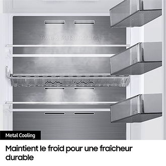 Réfrigérateur Combiné Encastrable Samsung Bespoke AI - Zone convertible - 298L - Classe E - BRB80F30AES0 Blanc