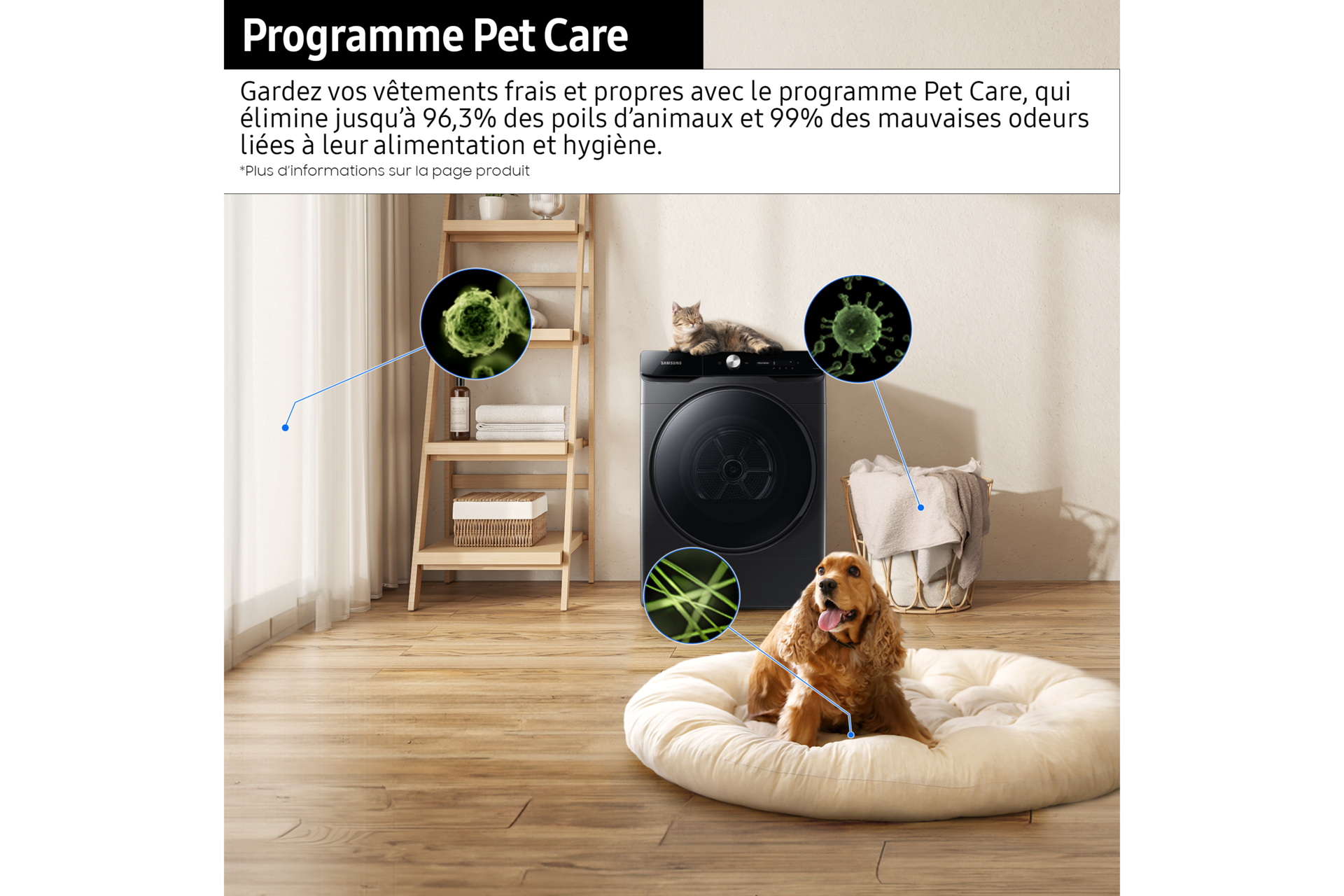 Sèche-linge OptimalDry 16kg Blanc