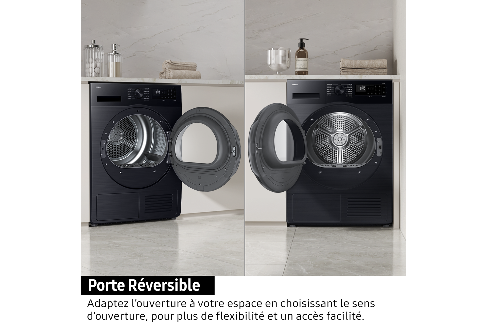 Sèche-linge OptimalDry 9kg Noir