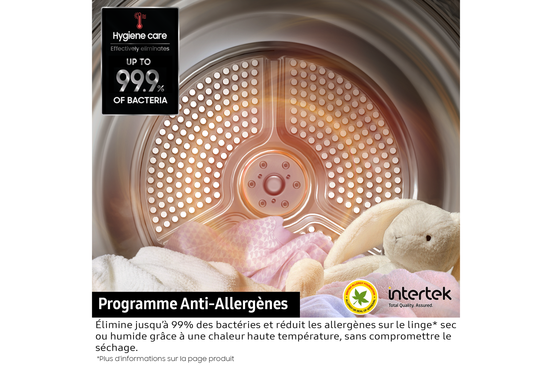 Sèche-linge OptimalDry 9kg Blanc
