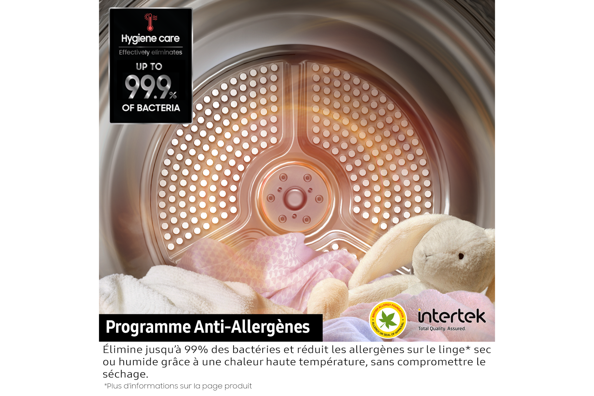 Sèche-linge OptimalDry 9kg Noir