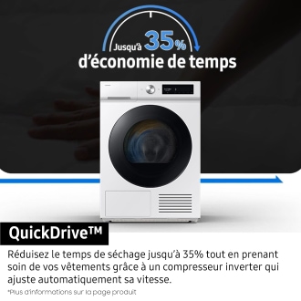 Sèche-linge OptimalDry 9kg Blanc