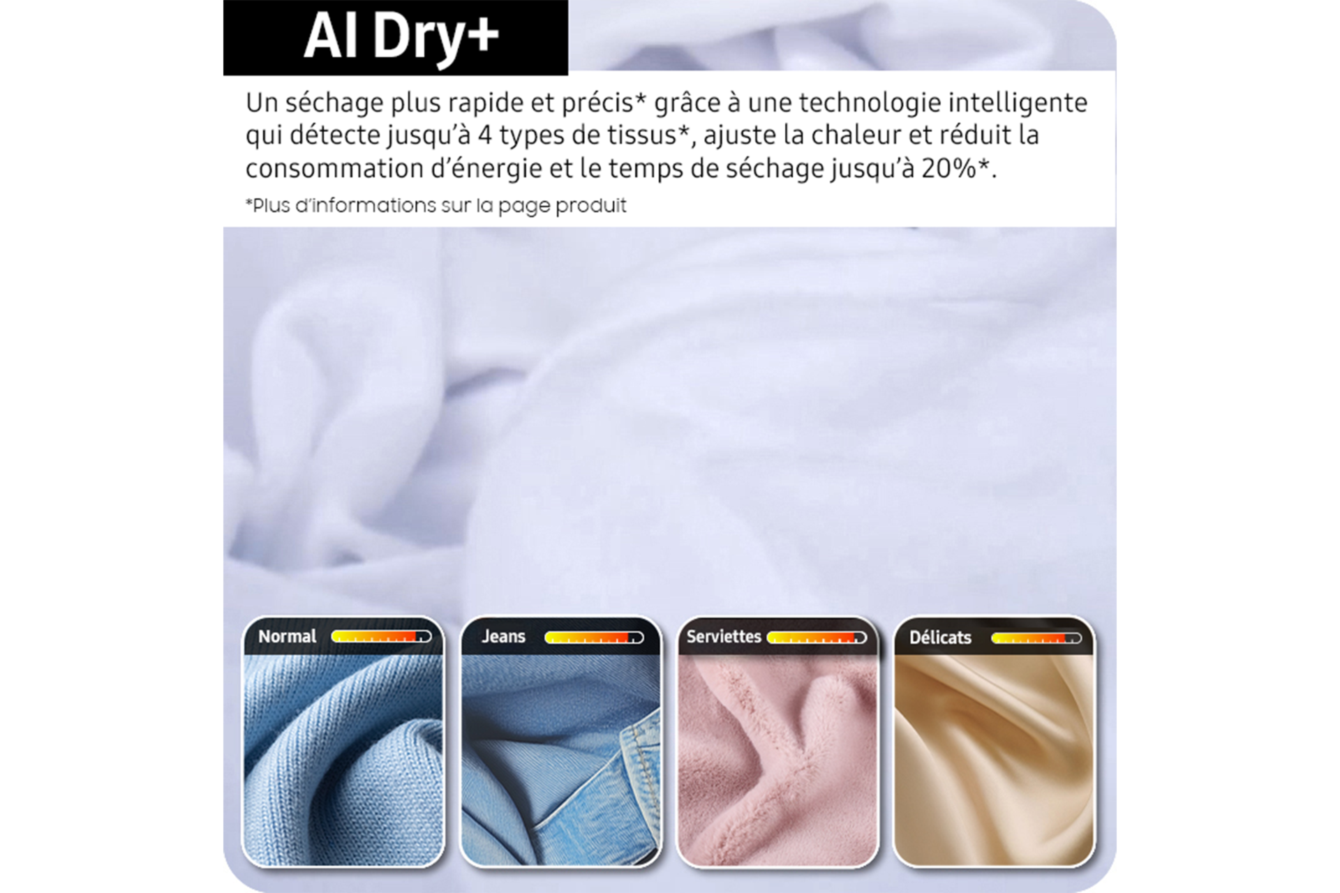 Sèche-linge OptimalDry 9kg Blanc