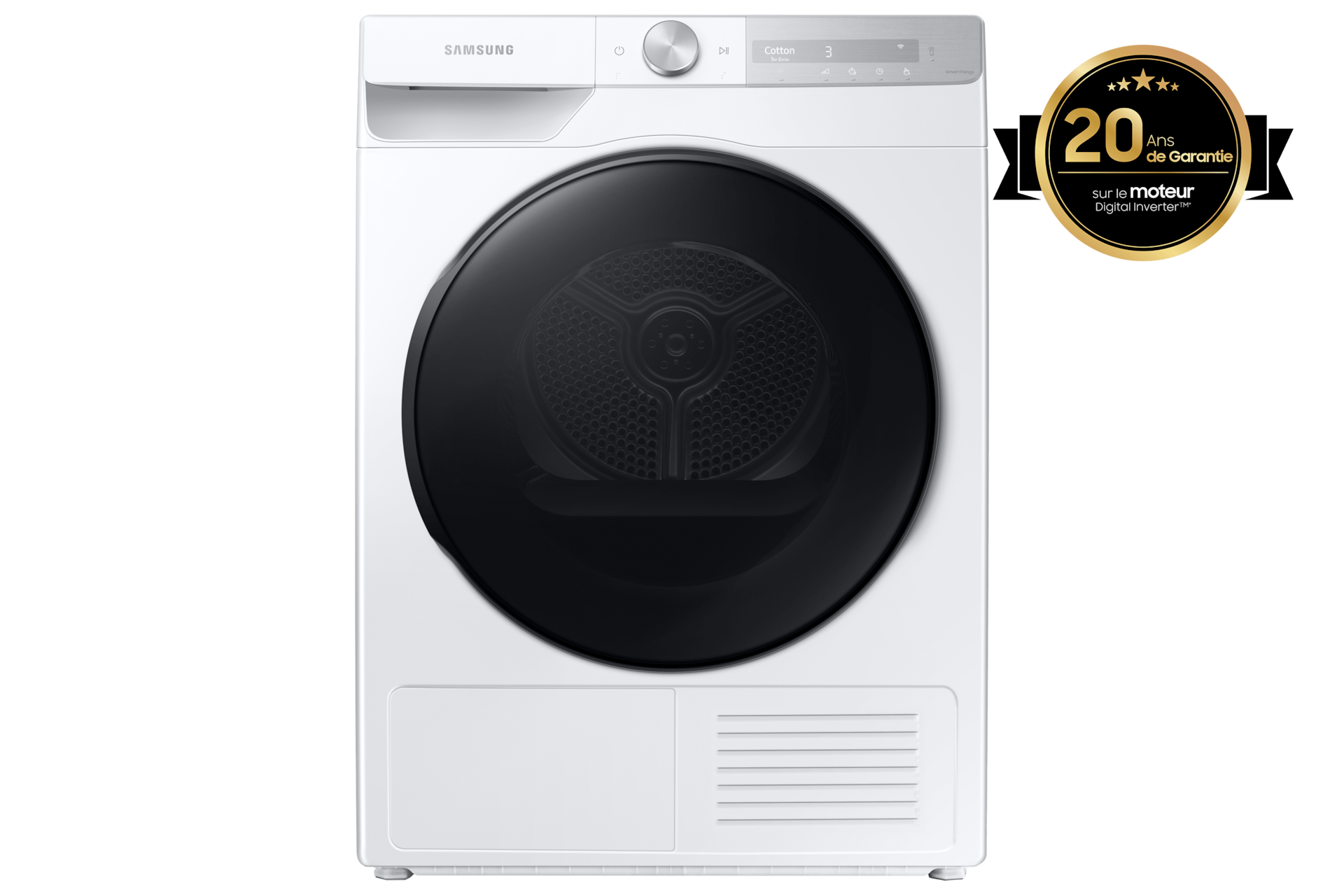 Sèche linge pompe à chaleur dv90t7240bh airwash blanc Samsung