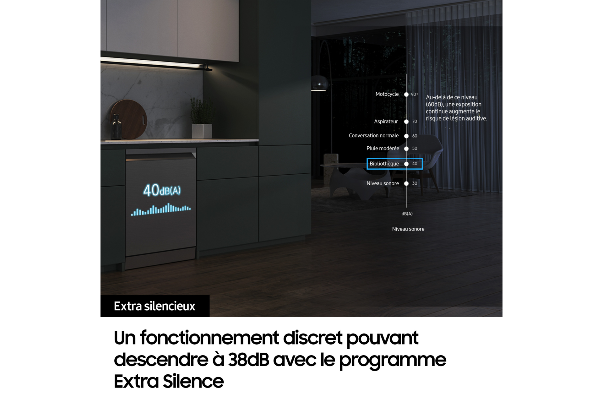 Lave-vaisselle pose libre Samsung - DW60BG850FSL Argent