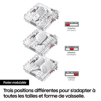 Lave-vaisselle pose libre Samsung - DW60BG850FSL Argent