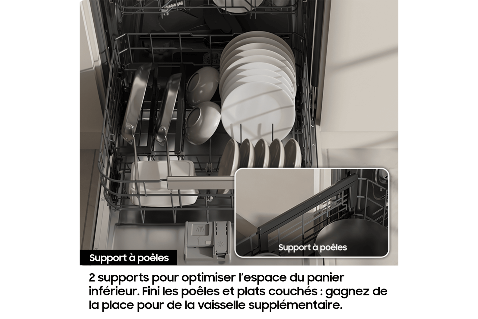 Lave-vaisselle encastrable Gris