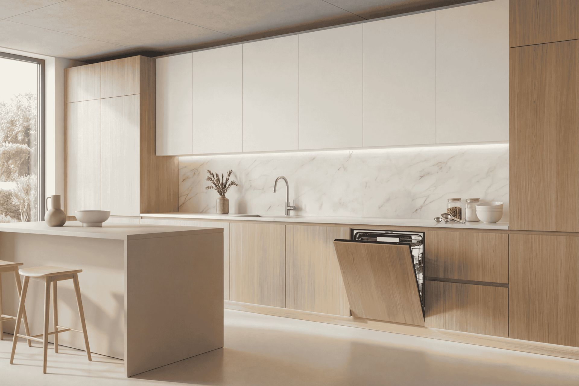 Lave-vaisselle encastrable Gris