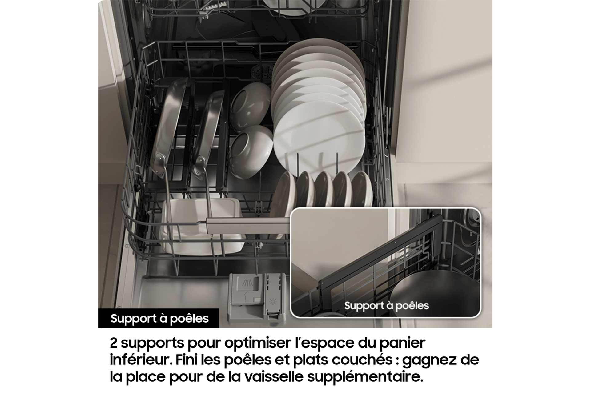 Lave-vaisselle encastrable Gris