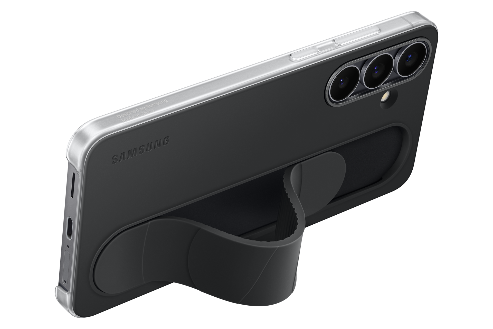 Coque avec lanière et support pour Galaxy S25 FE Dynamic Black 