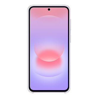 Coque transparente Samsung Galaxy pour Galaxy A37 5G vue de face avec un smartphone professionnel A37