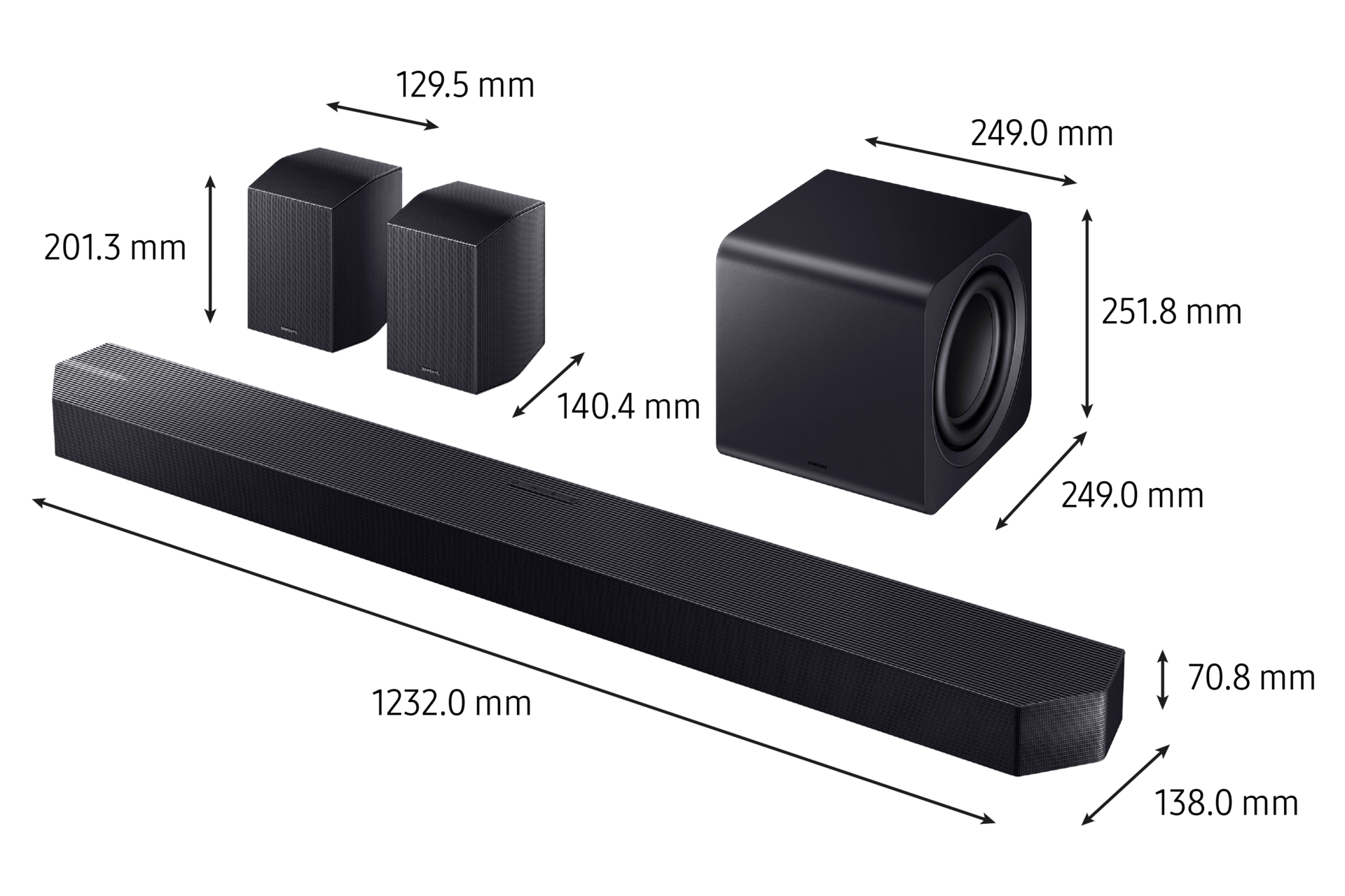 DIMENSIONS BARRE DE SON