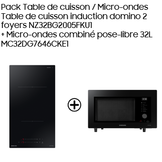 Pack Table de cuisson NZ32BG2005FKU1 + Micro-onde MC32DG7646CKE1 Noir