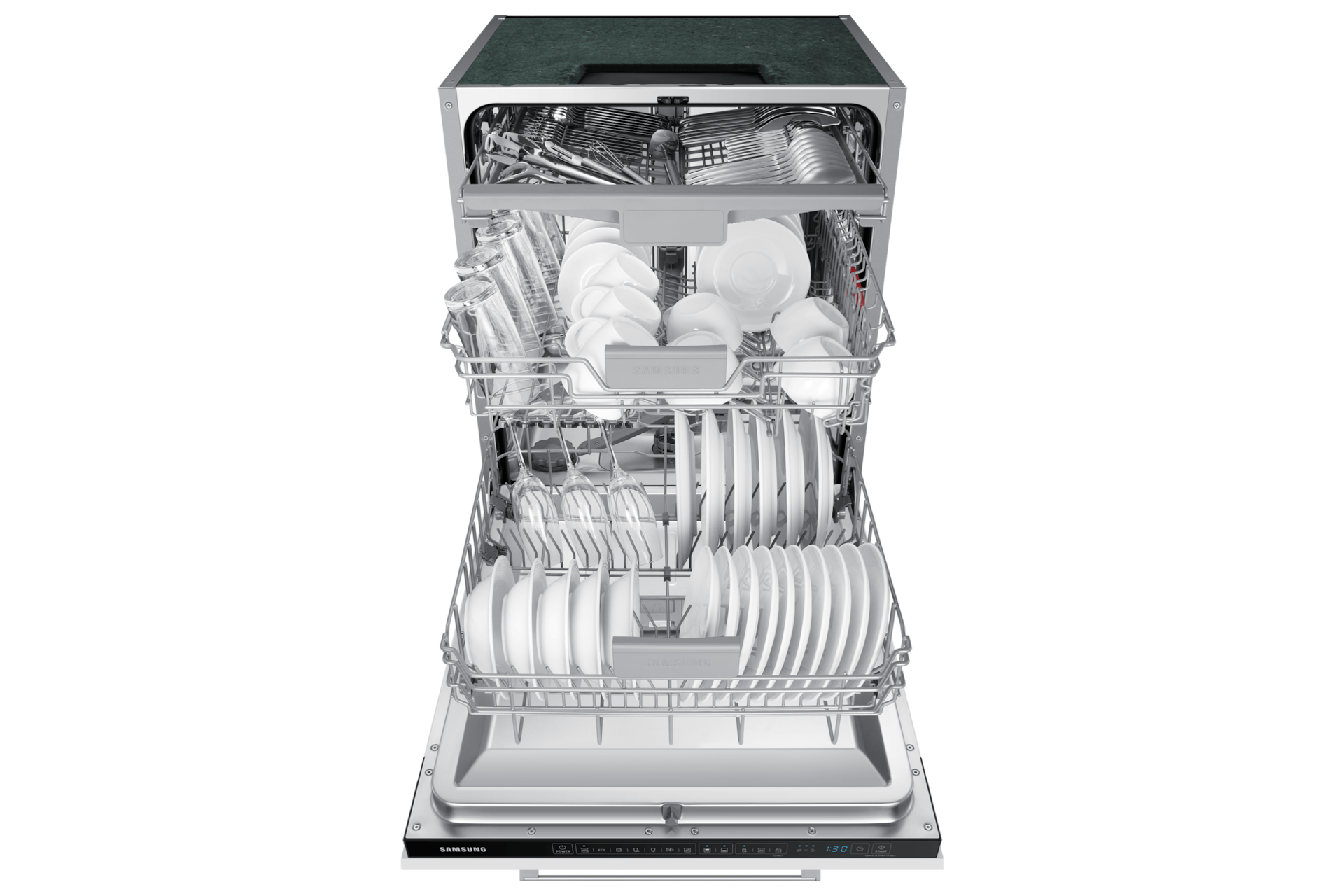 Pack Four Série 4 Dual Cook + Lave-vaisselle Encastrable Classe D 60 cm 14 couverts Noir et blanc