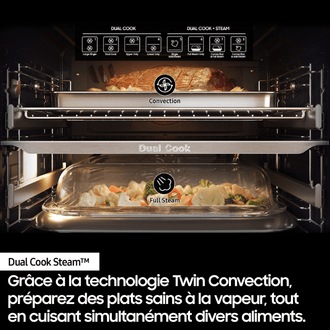 Pack Four Série 4 Dual Cook + Lave-vaisselle Encastrable Classe D 60 cm 14 couverts Noir et blanc