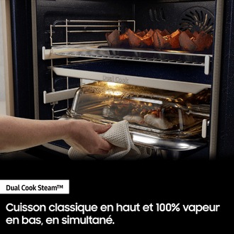Pack Four Série 4 Dual Cook + Lave-vaisselle Encastrable Classe D 60 cm 14 couverts Noir et blanc