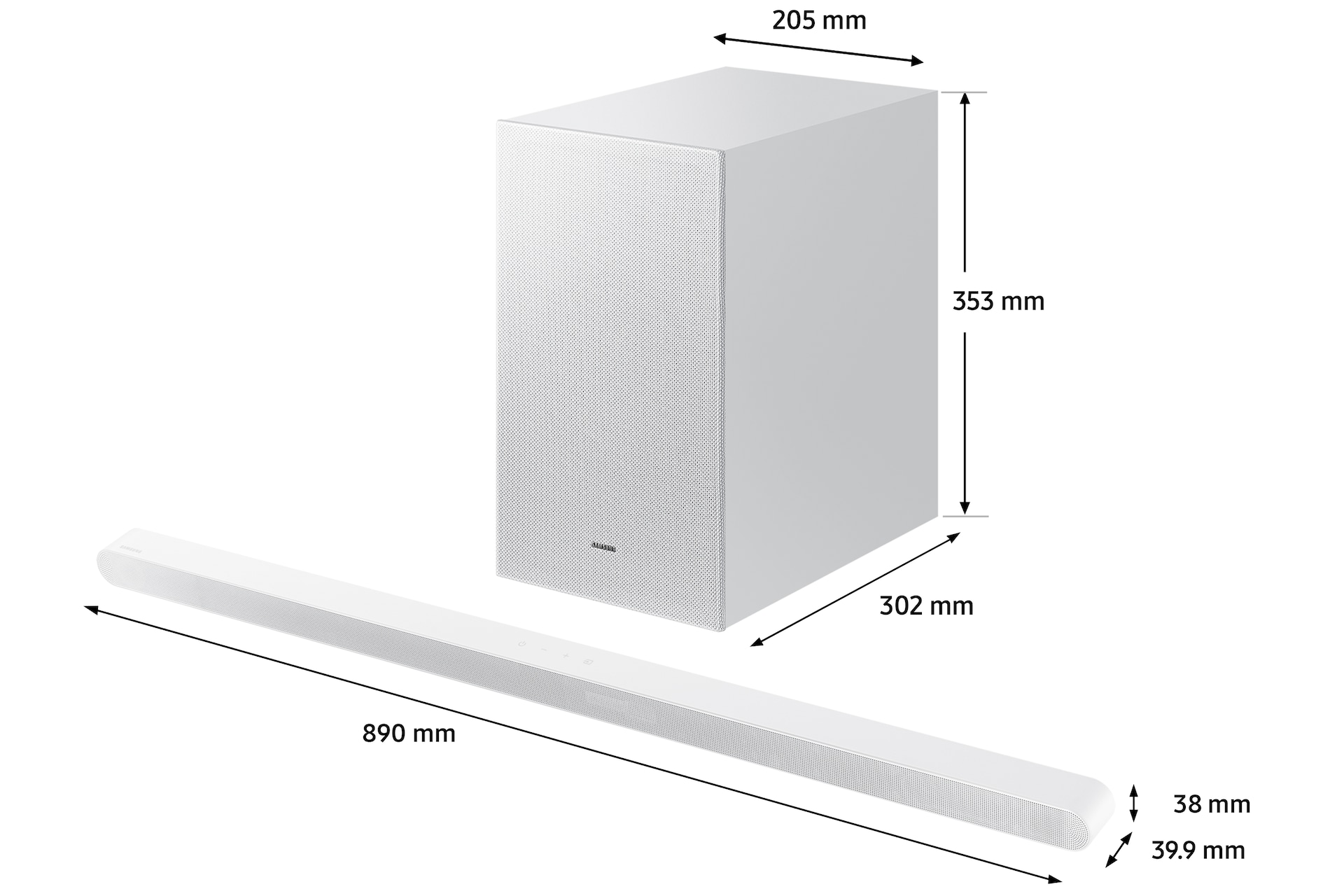 DIMENSIONS BARRE DE SON