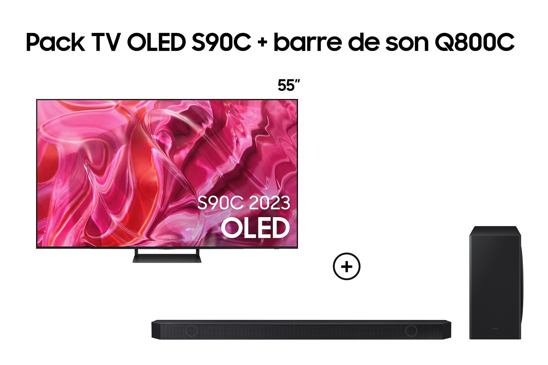Pack TV OLED S90C 55'' + Barre de son Q-Series Q800C